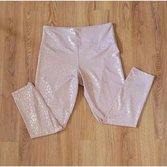 Zyia Active Light n Tight Pocket Capri Leggings Size 12 Pink Sparkle 7/8 - Picture 2 of 6